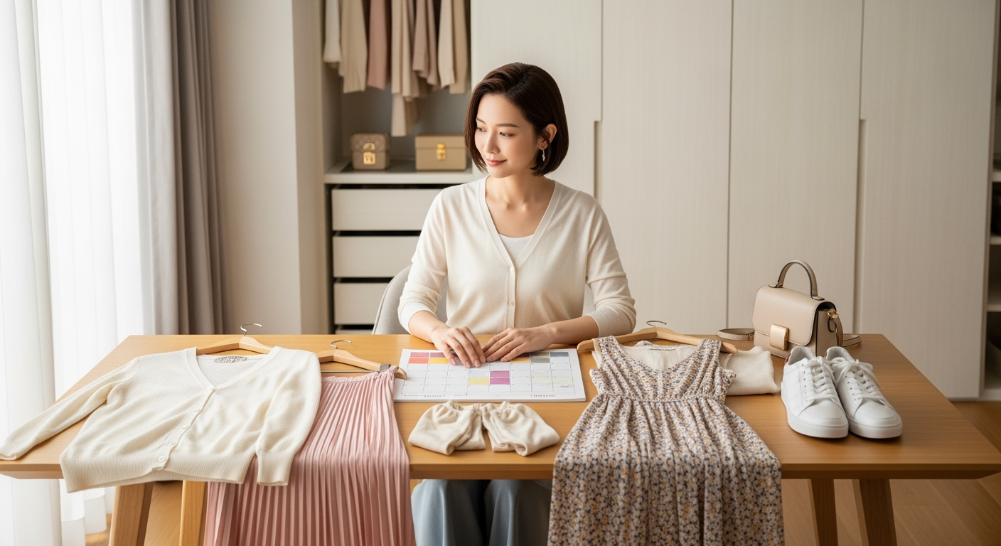 30代40代の朝が変わる！20着で28日間回す着回しカレンダーの作り方