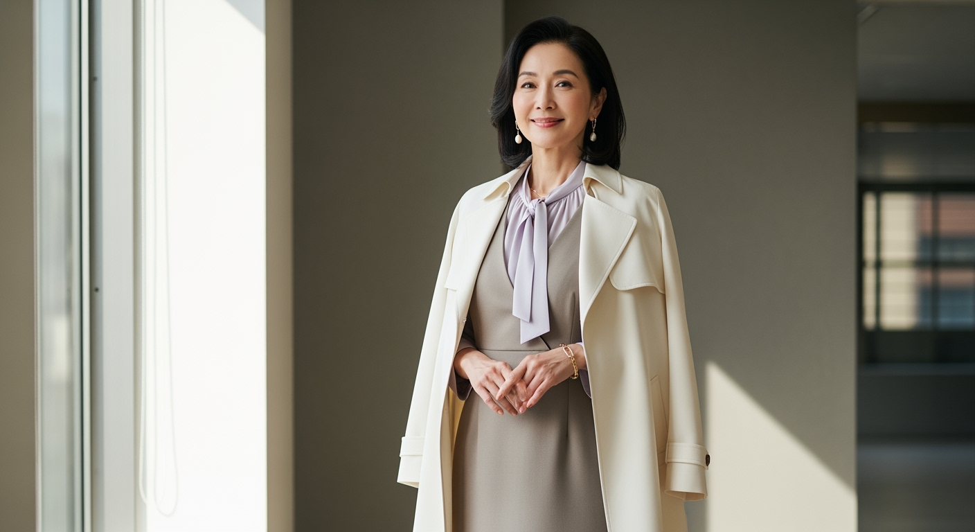 【朝5分】50代のエレガント着こなし術｜引き算と質感で決まる実践コーデ