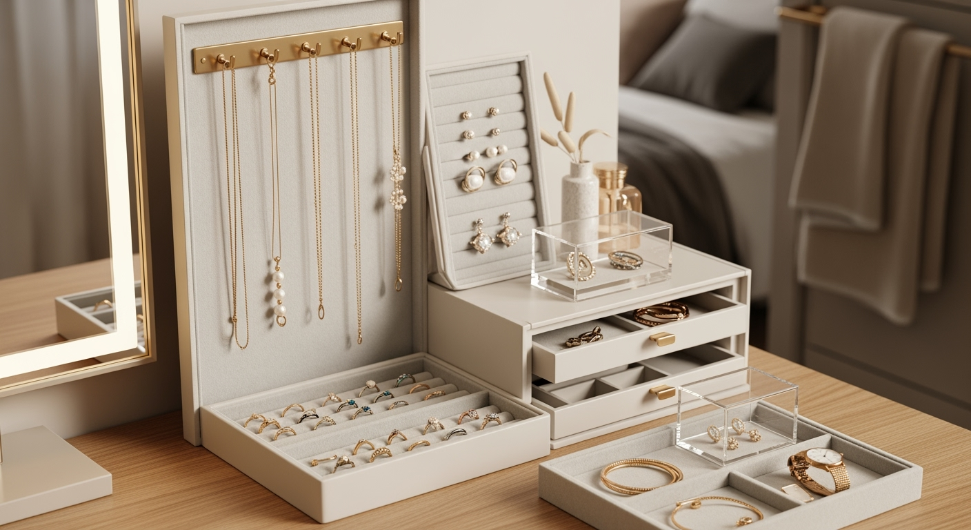 朝の探し物イライラが3分で消える！トレー1枚だけのアクセサリー収納術