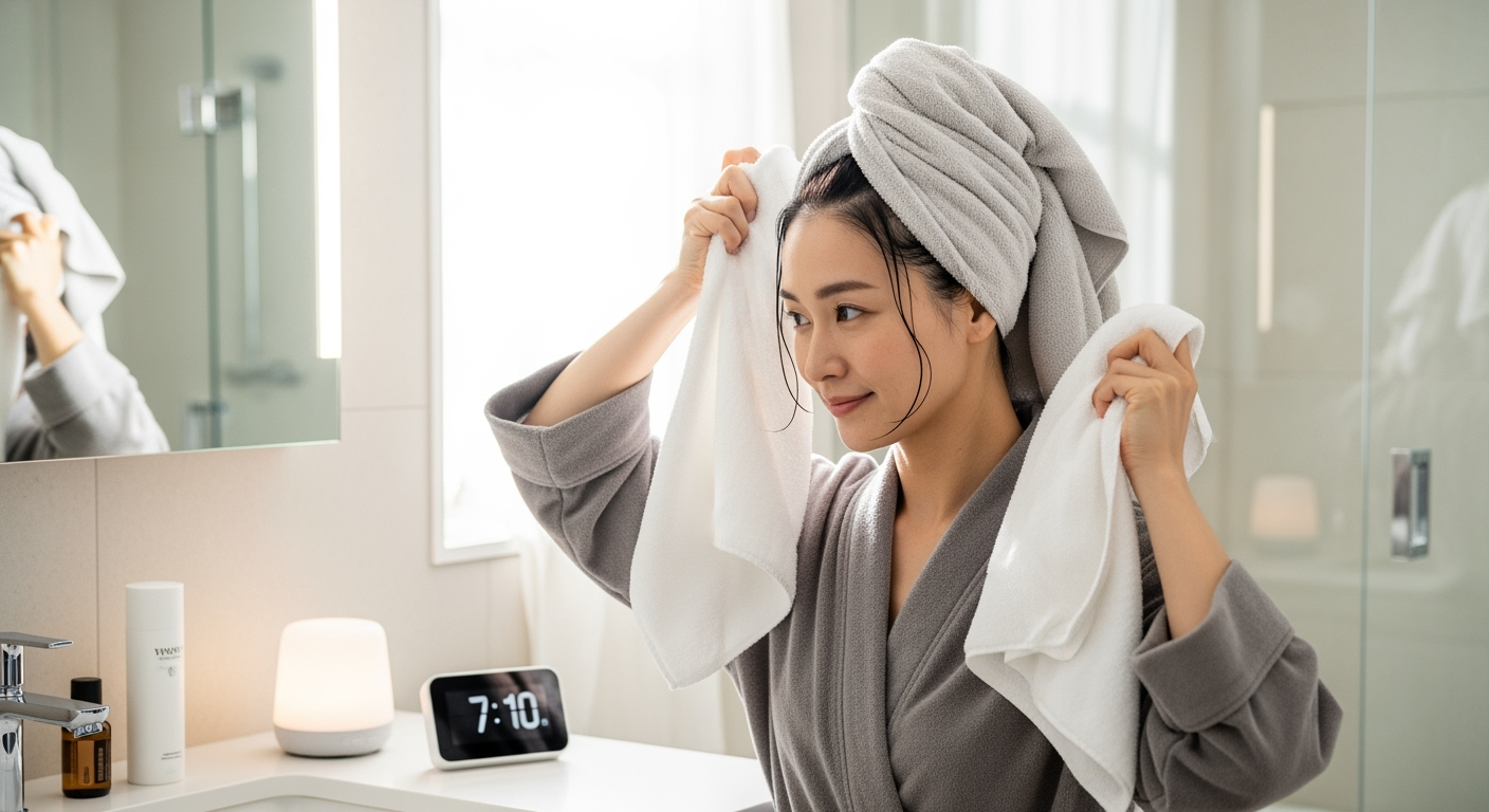 ドライヤー時間を半分にする裏技