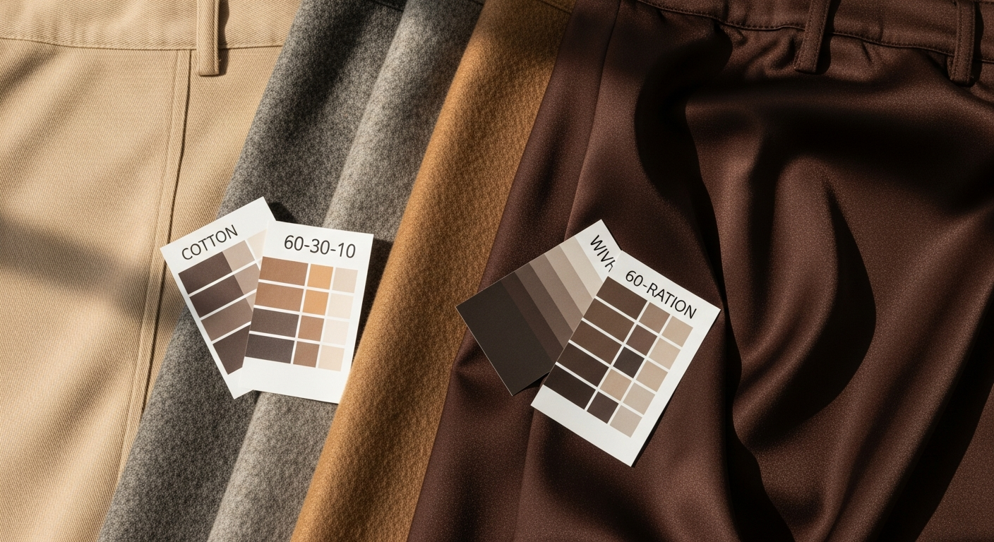 ブラウンスカートの素材とトーンの違い