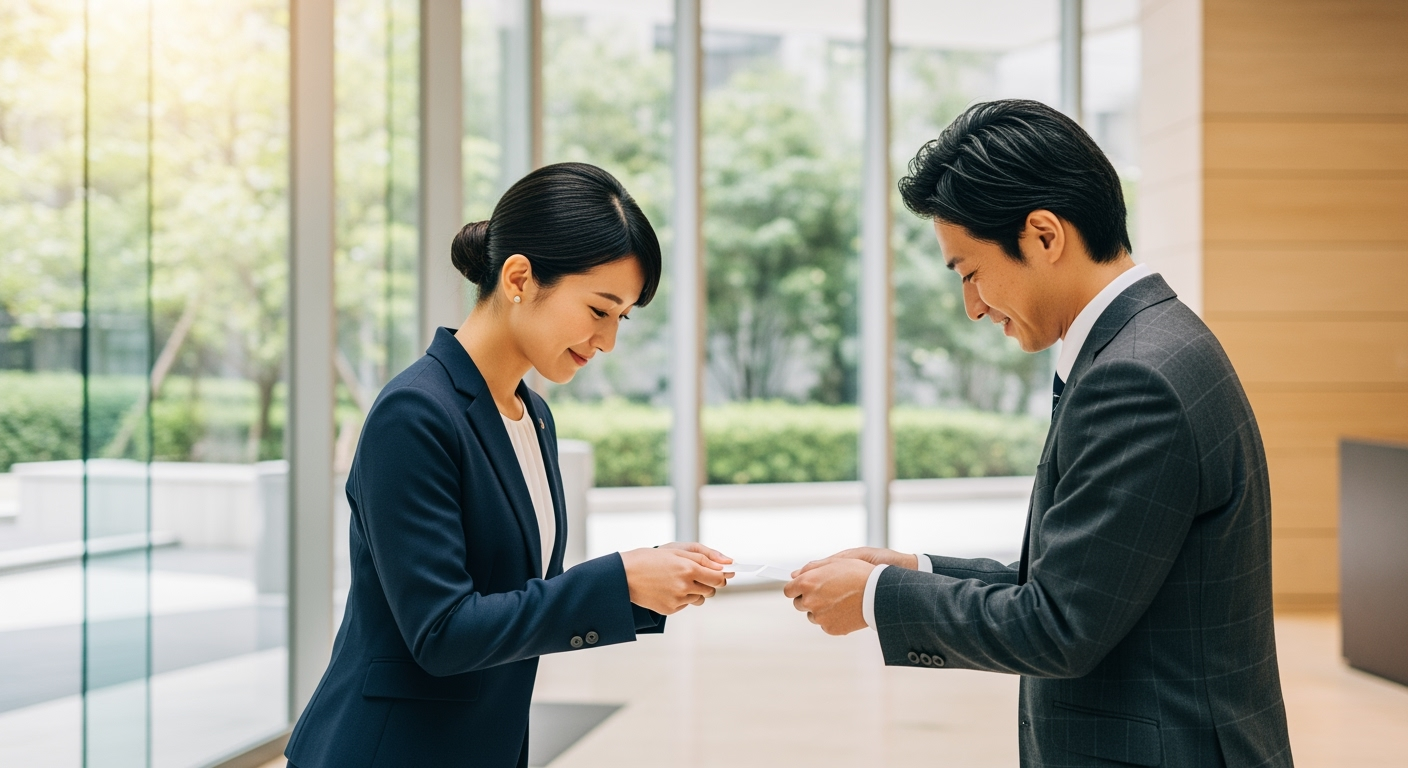 初対面の数秒で信頼を勝ち取る！40代女性が知るべき名刺交換3つの作法
