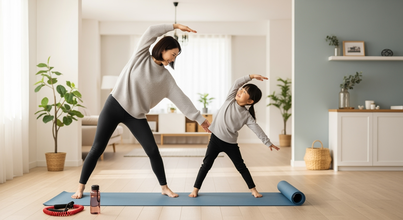 忙しい40代ママも続けられる！親子運動習慣「1日10分」から始める3ステップ
