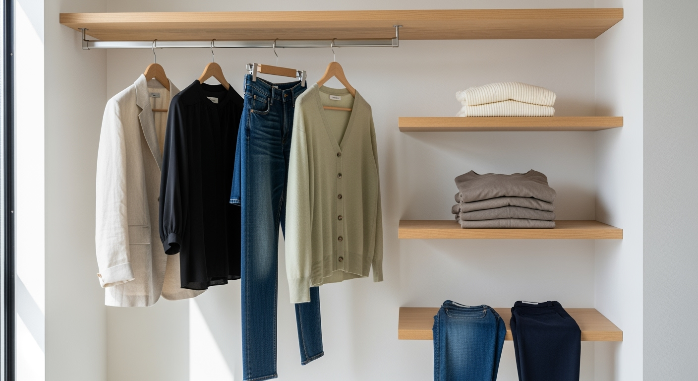 朝の17分が3分に！30枚で1年着回す大人のカプセルワードローブ術