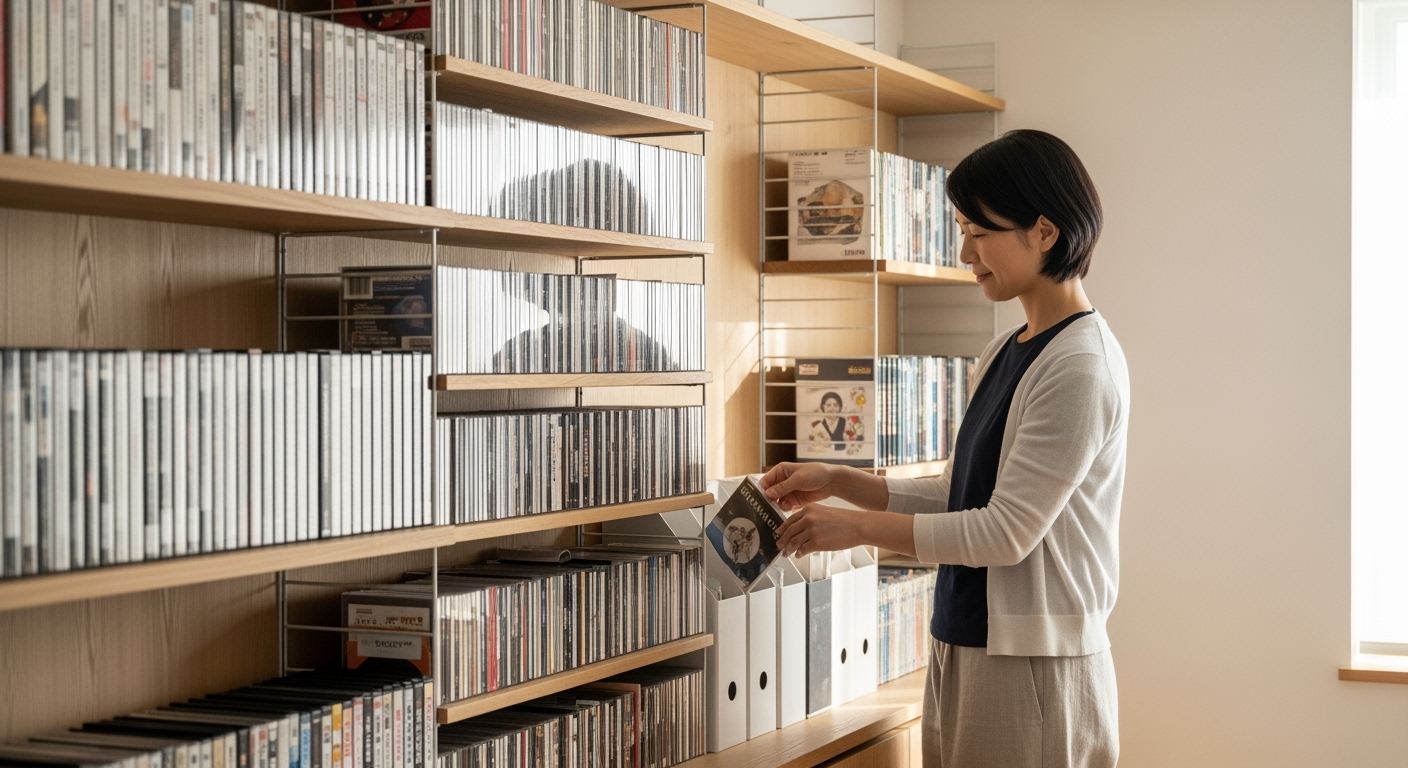 3分でCD・DVD収納の見積もりが完了!10mm換算で棚幅を即算出するコツ