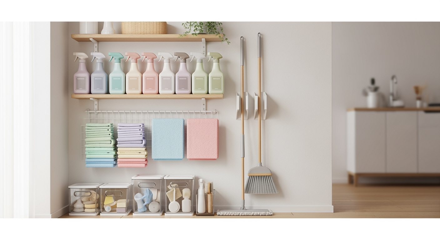 家族で続く「掃除用品の定位置」3日間プラン！年間30時間の探し物から解放される5秒収納術