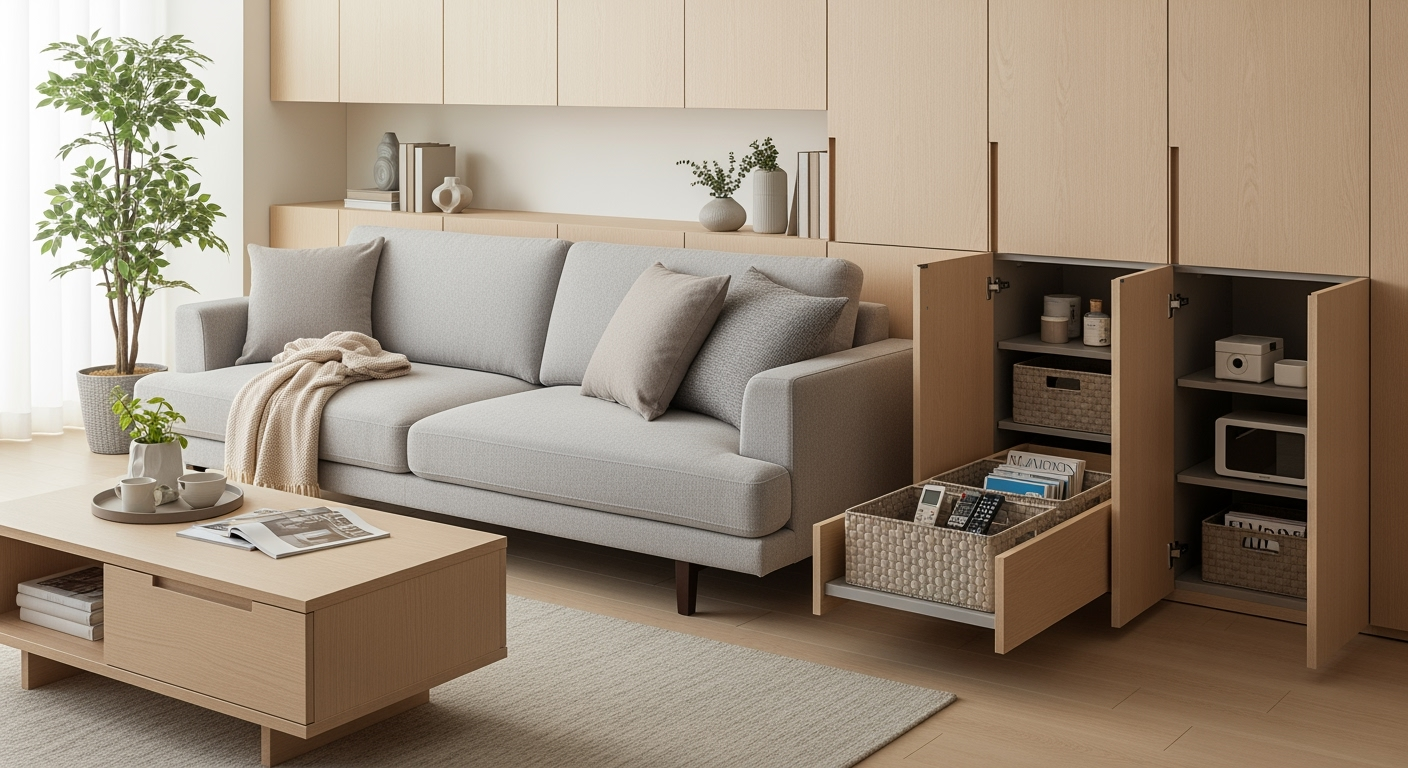 年間60時間の時短！40代が実践する「生活感を消す」リビング収納術