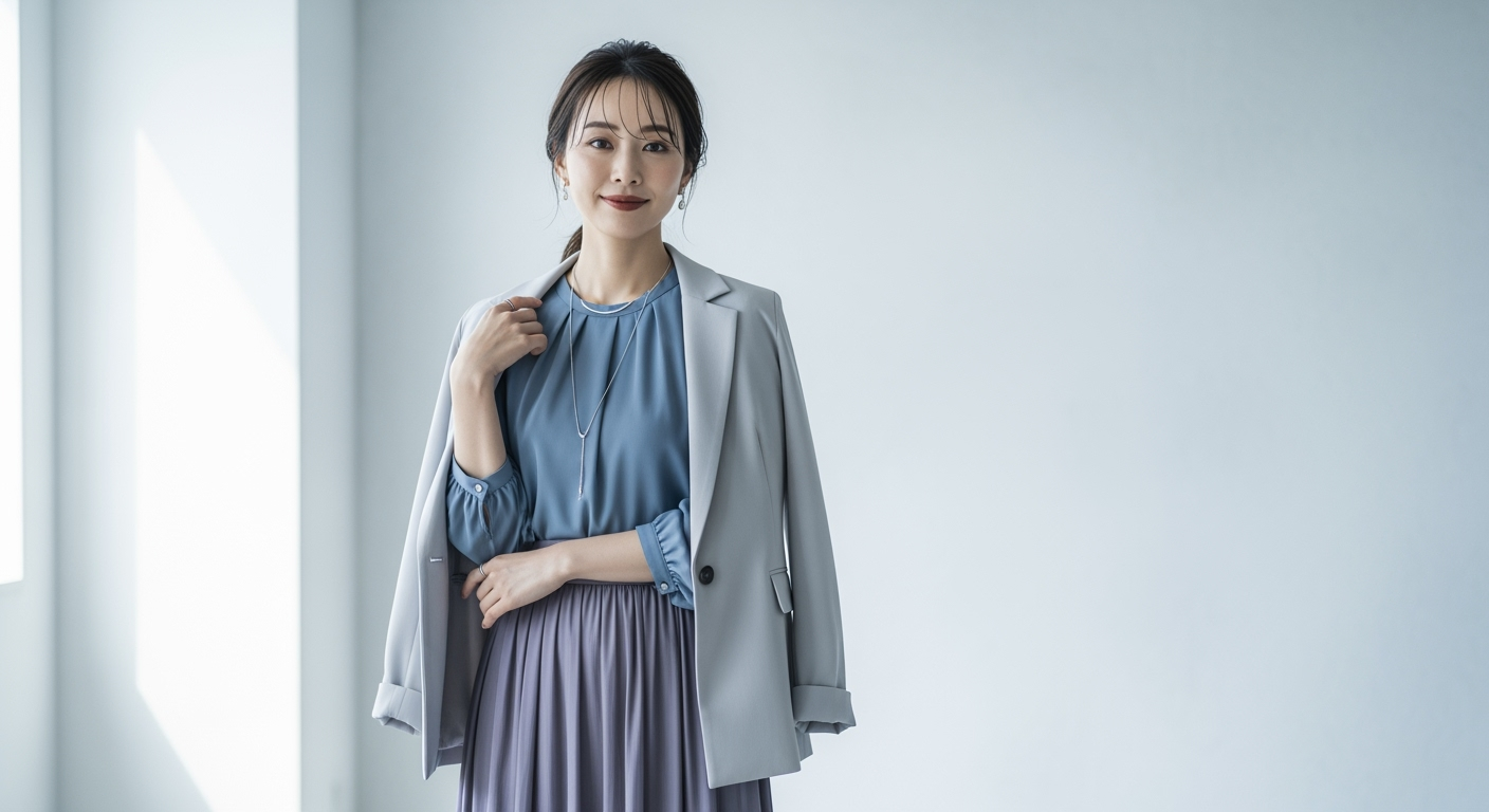 ブルベ夏の30代・40代が「今日何着る？」を3秒で解決する色・素材・配色ルール