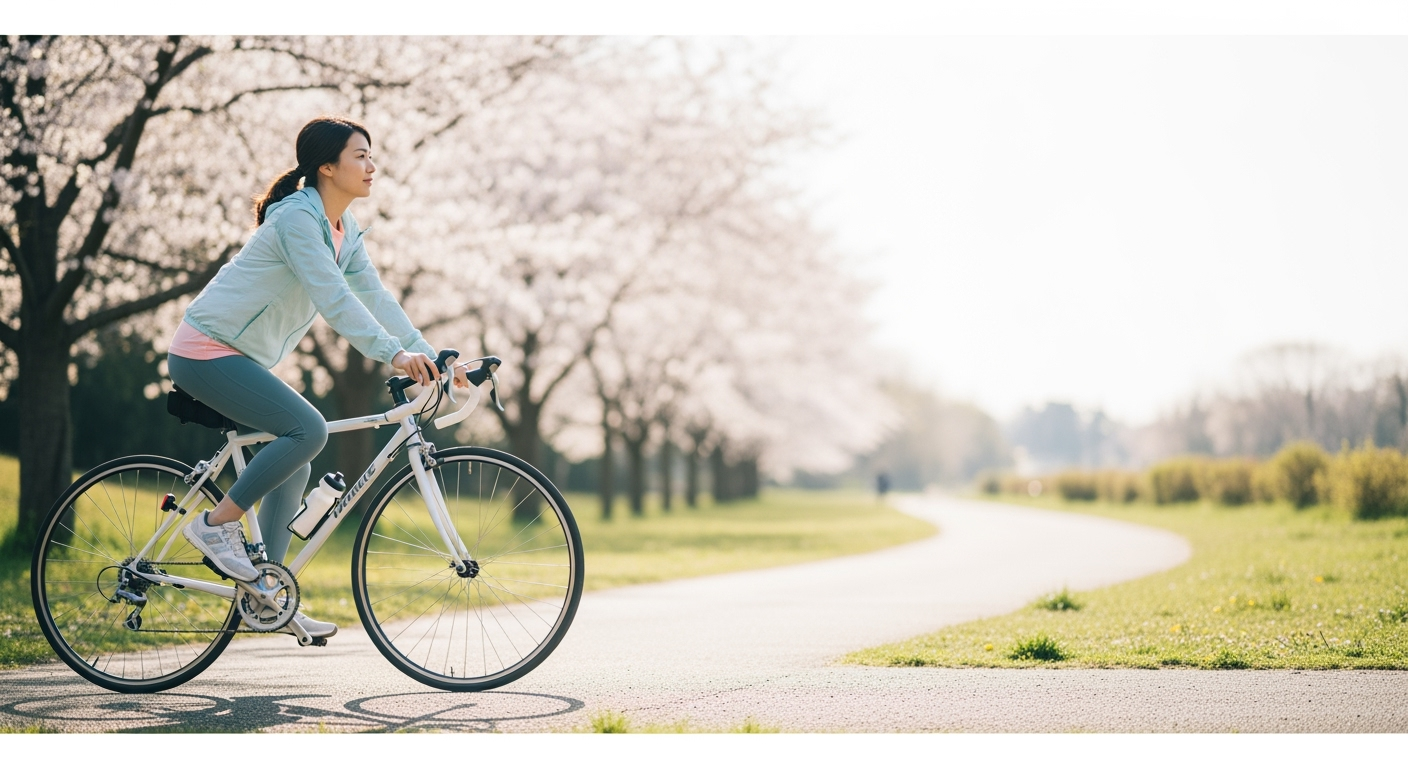 30代・40代の運動不足を5分から解消！膝にやさしいサイクリングで心身を整える科学的メリットと習慣化のコツ