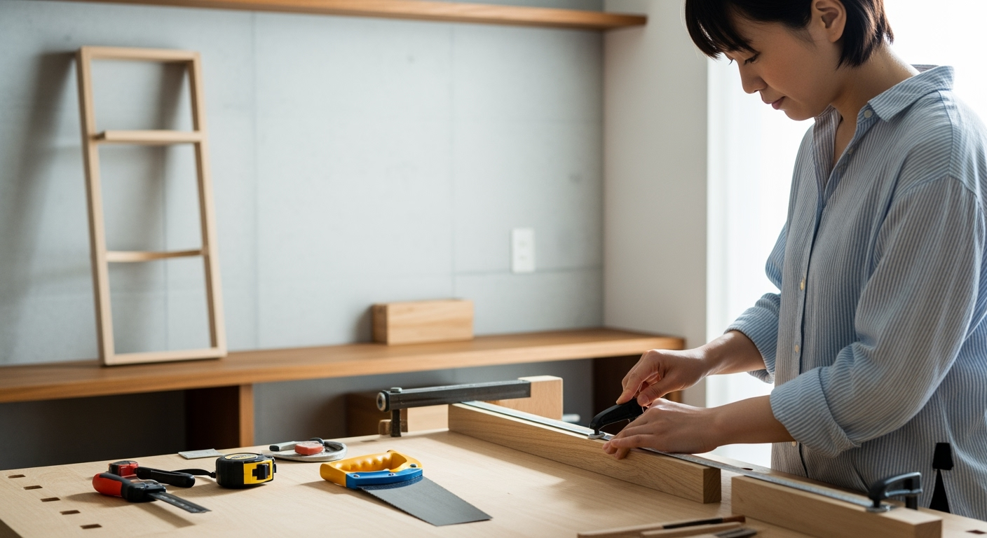 賃貸でも30分で完成！初心者が失敗しない自作棚の作り方