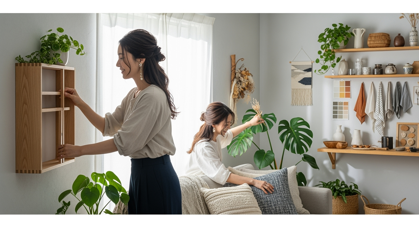 忙しい40代女性が3時間で部屋を劇的チェンジ！1万円からできる模様替えテクニック