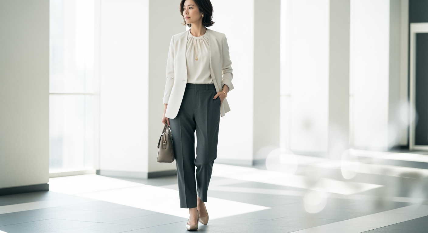 40代が一瞬で上品に見える「配色70:30の法則」3つのコーデ術