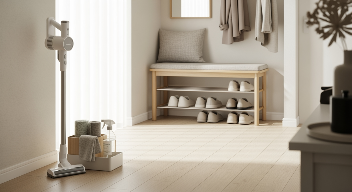 毎日たった10分で！玄関掃除がラクになる3ステップ時短テク