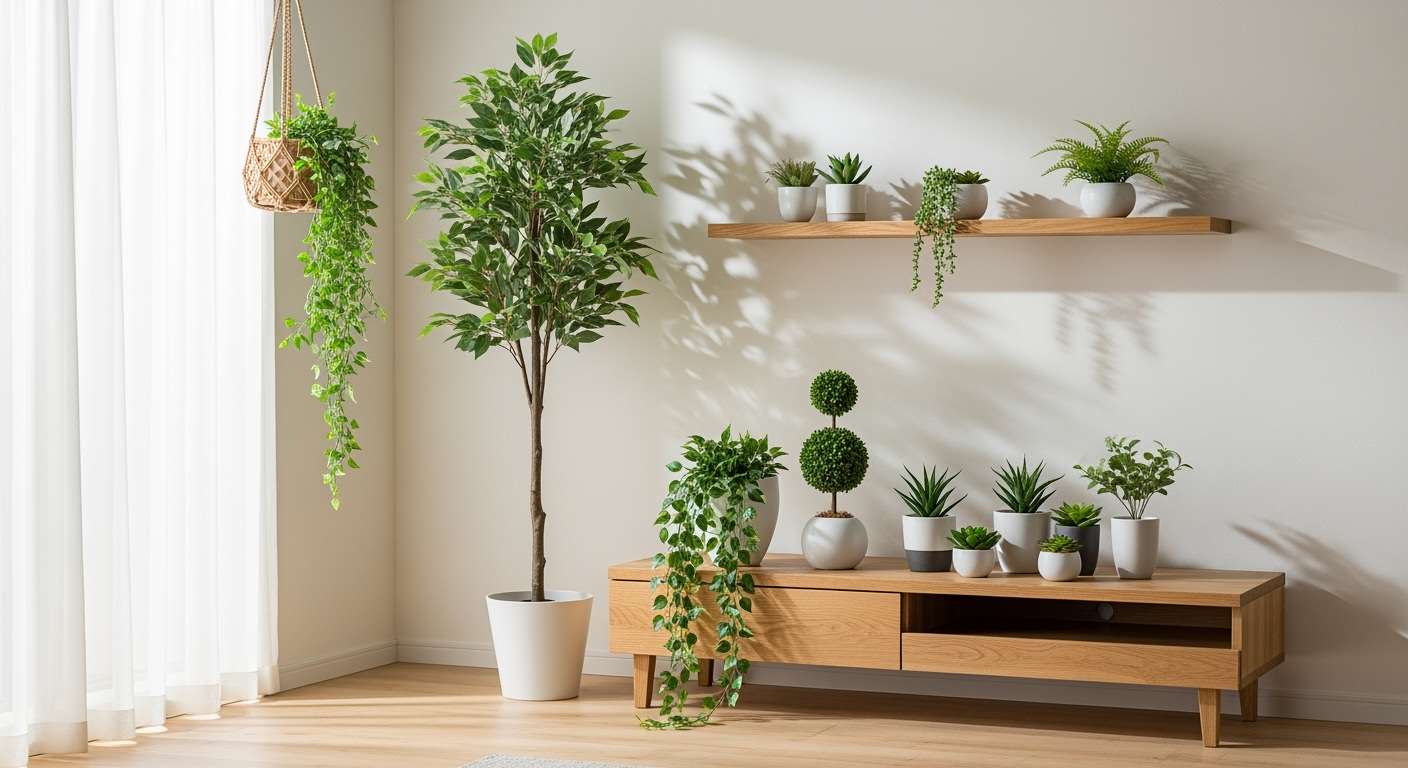 忙しい40代でも3分で部屋が変わる｜フェイクグリーンの置くだけ活用術5選