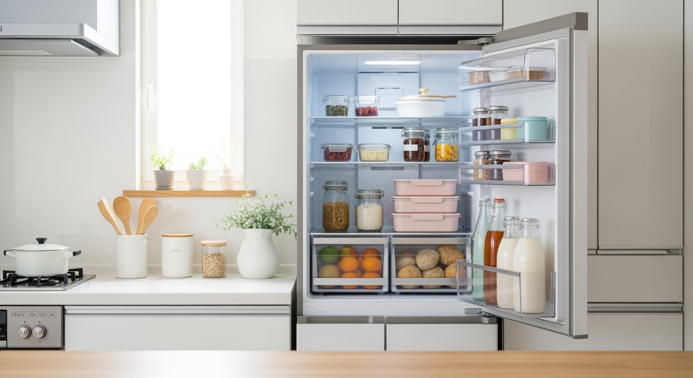 冷蔵庫の配置を変えるだけで、毎日30分時短できる整理術