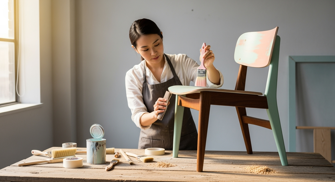 【40代の週末DIY】1日で部屋の印象を変える家具リメイク3ステップ～下地処理から仕上げまで失敗しないコツ～