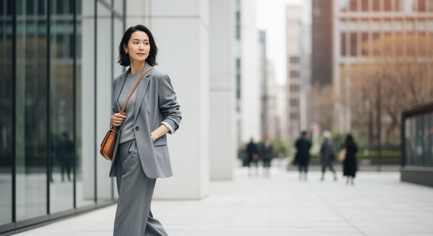 40代が今すぐ真似したい！グレーで叶える"こなれ感"コーデの法則