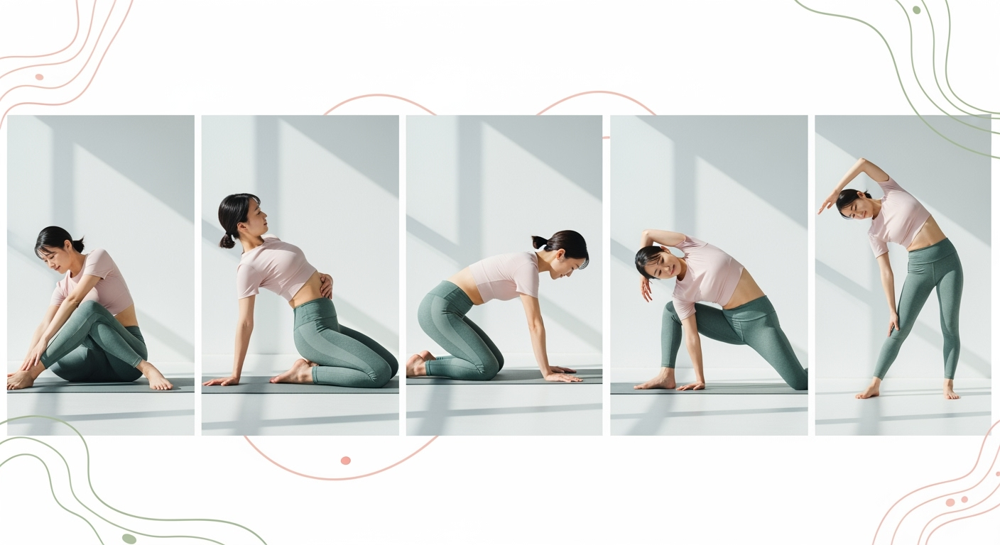 40代女性の「座りっぱなしお腹」をリセットする7分間腸活ストレッチ5選