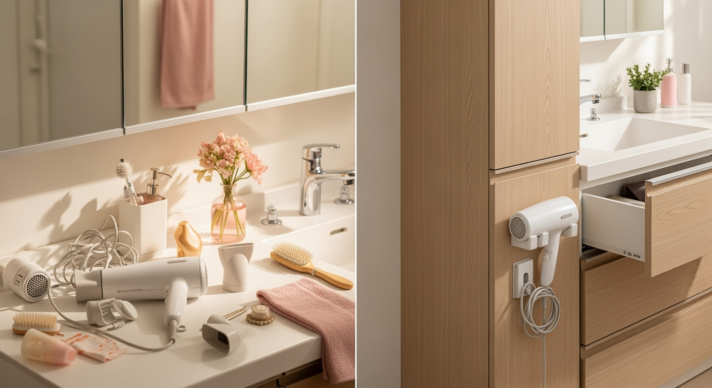 30代40代が知らない「ドライヤー置き場の黄金ルール」3つで洗面所がこんなに使いやすくなる