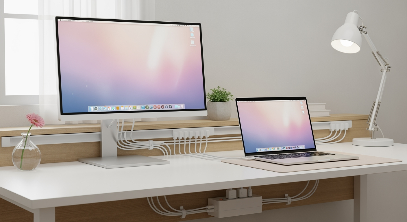 在宅ワークの配線ストレスを3ステップで一気解消！掃除時間も大幅短縮する整理術