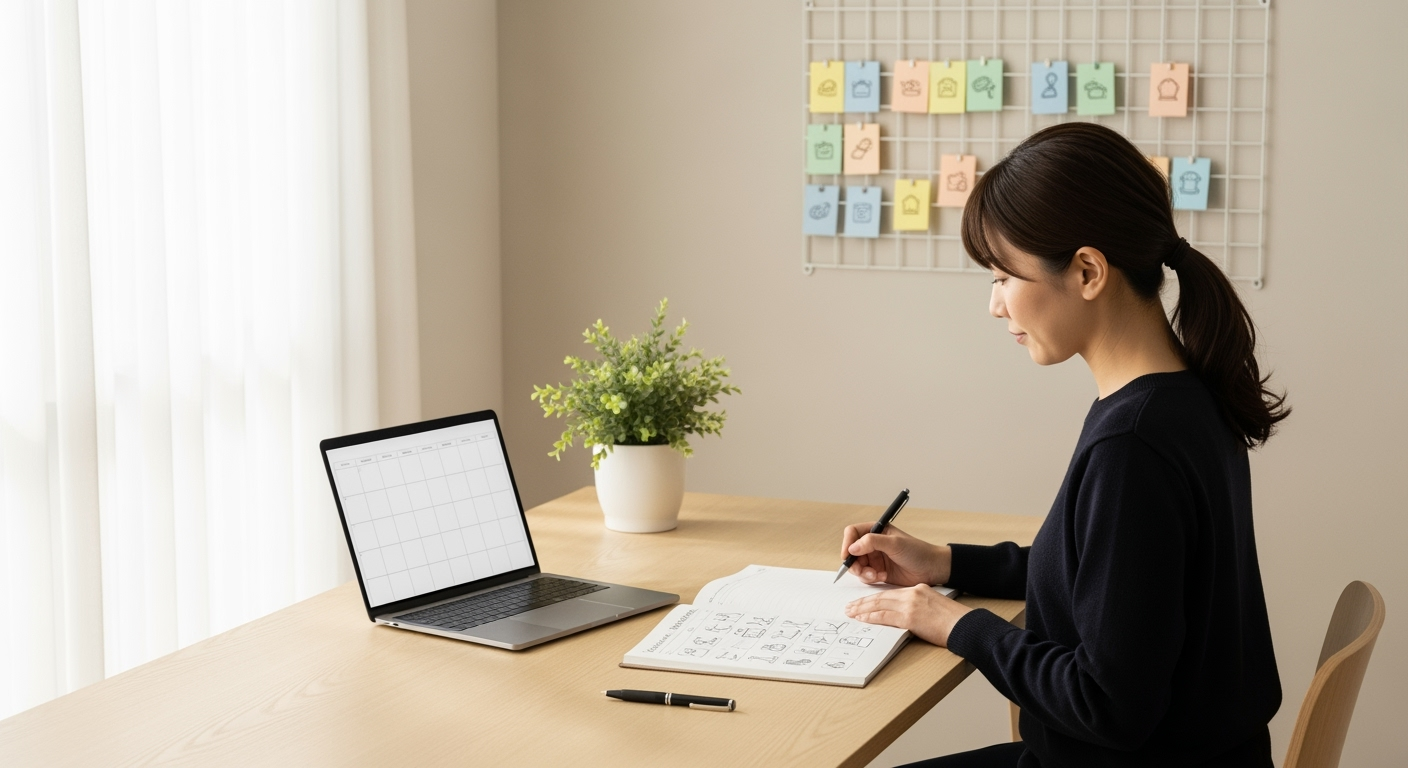 「やること決める」がもうしんどい…30分で作れる家事ルーティン表で毎日がラクになる方法