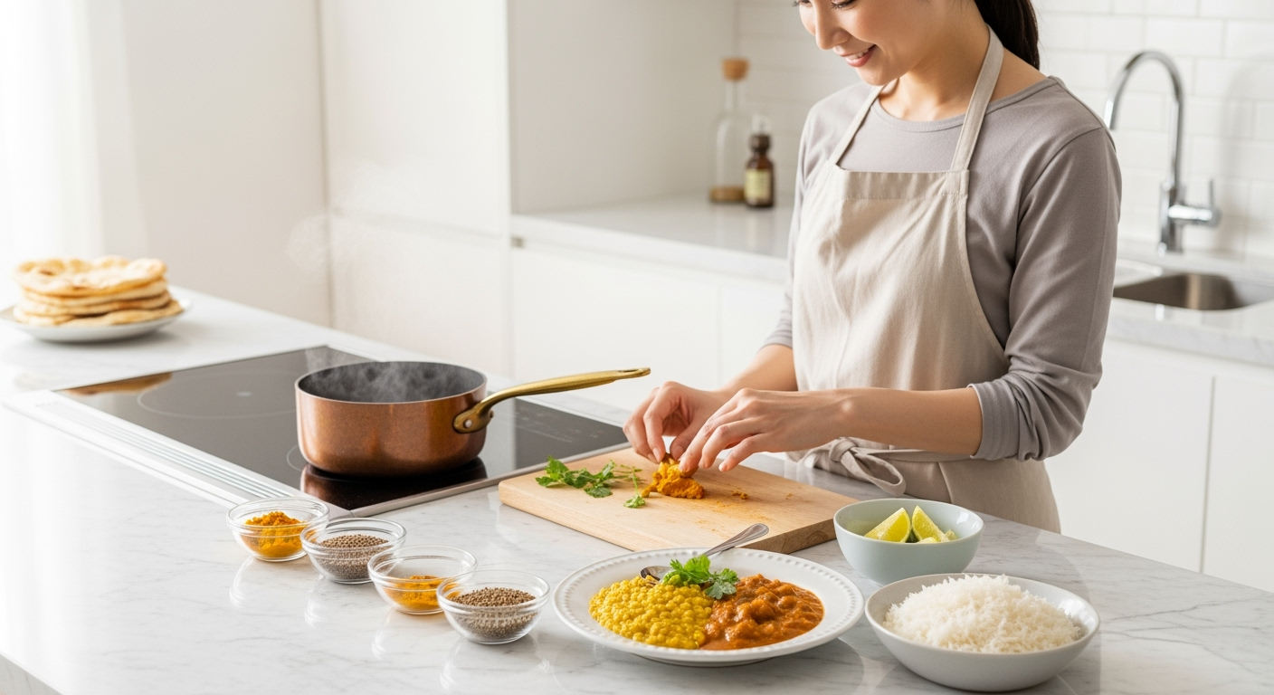 5種スパイスと3ステップで失敗知らず！家庭でできる本格インド料理の作り方