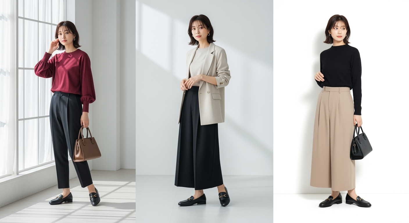 40代でも老けて見えないローファーの履き方｜足首見せと裾丈で差がつく5つのコツ