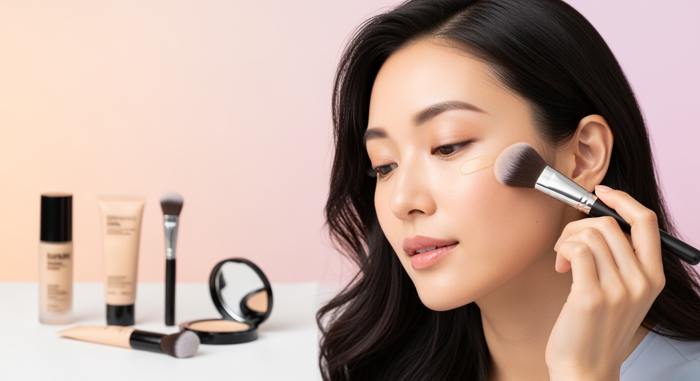 40代の肌悩みを自然にカバーする4ステップ！厚塗りに見えない時短メイク術