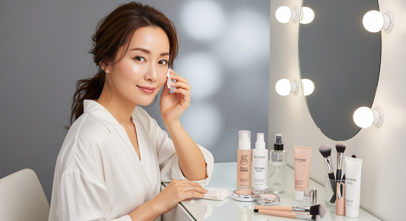 30代・40代必見！朝の5分仕込みでメイク崩れを防ぐ下地テク