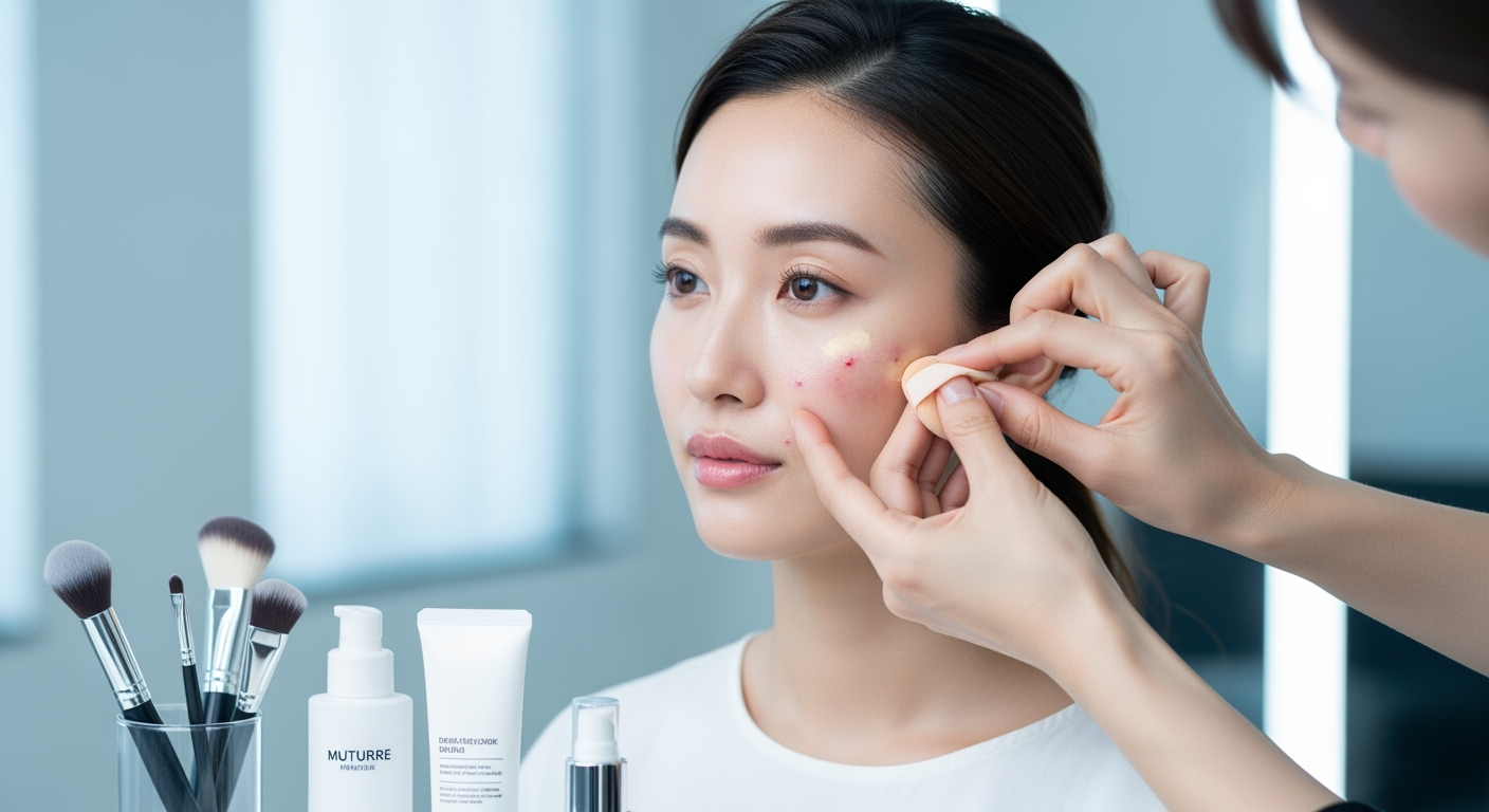 大人ニキビを隠すコンシーラーの塗り方｜30代40代が知っておきたい「点で高く、面は薄く」テクニック