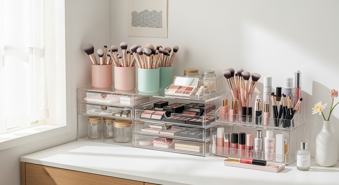 30代・40代必見！朝5分短縮「戻す動線」メイク道具収納3ステップ