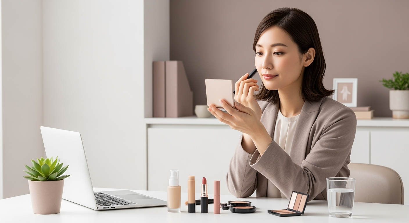 オフィスメイクの正解は「設計」だった！500ルクス照明で美人度が変わる3つの法則