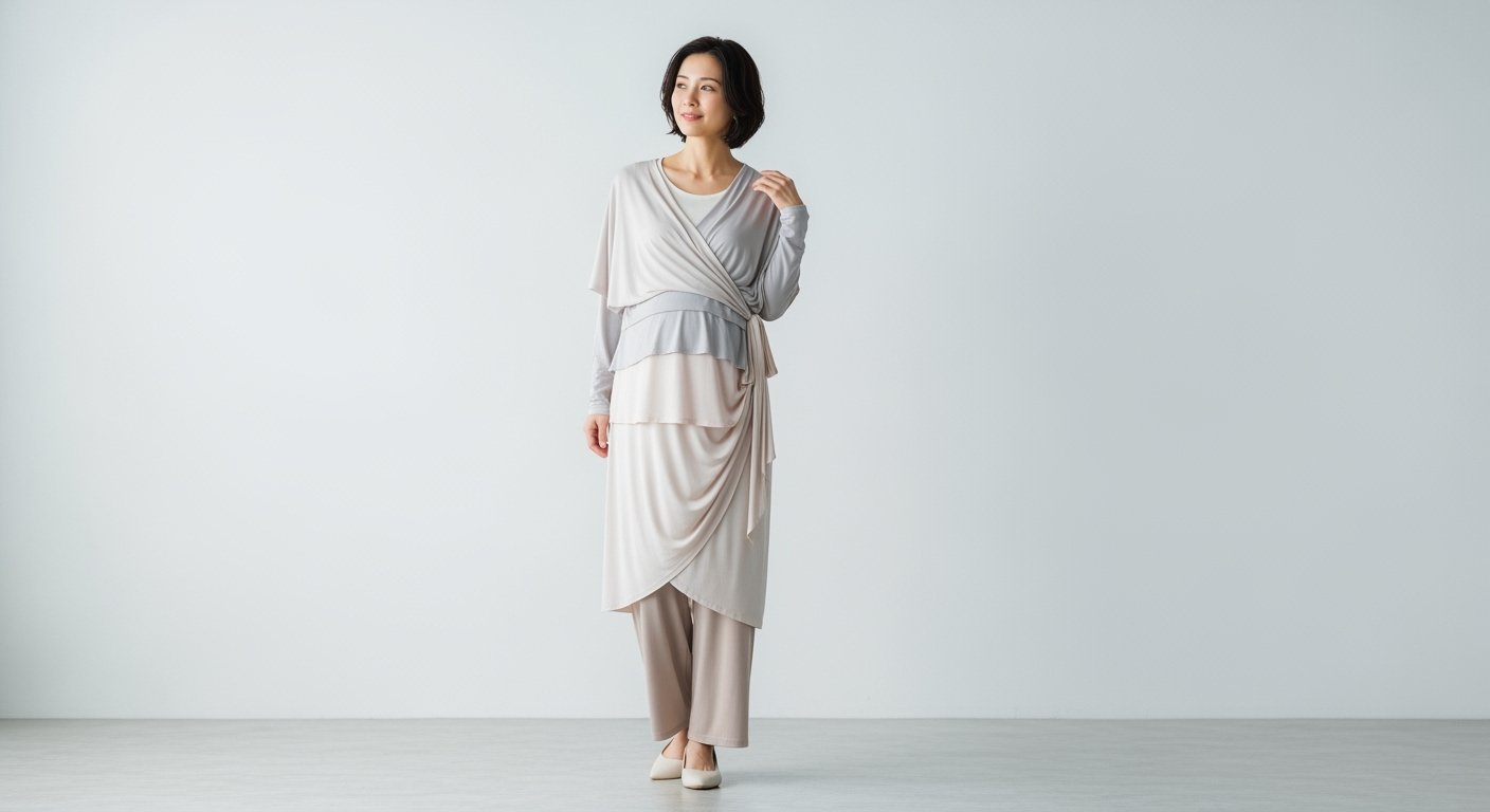 産後の体型が気になる40代必見！3つの着こなし術で見た目−5kg見えするコーデのコツ