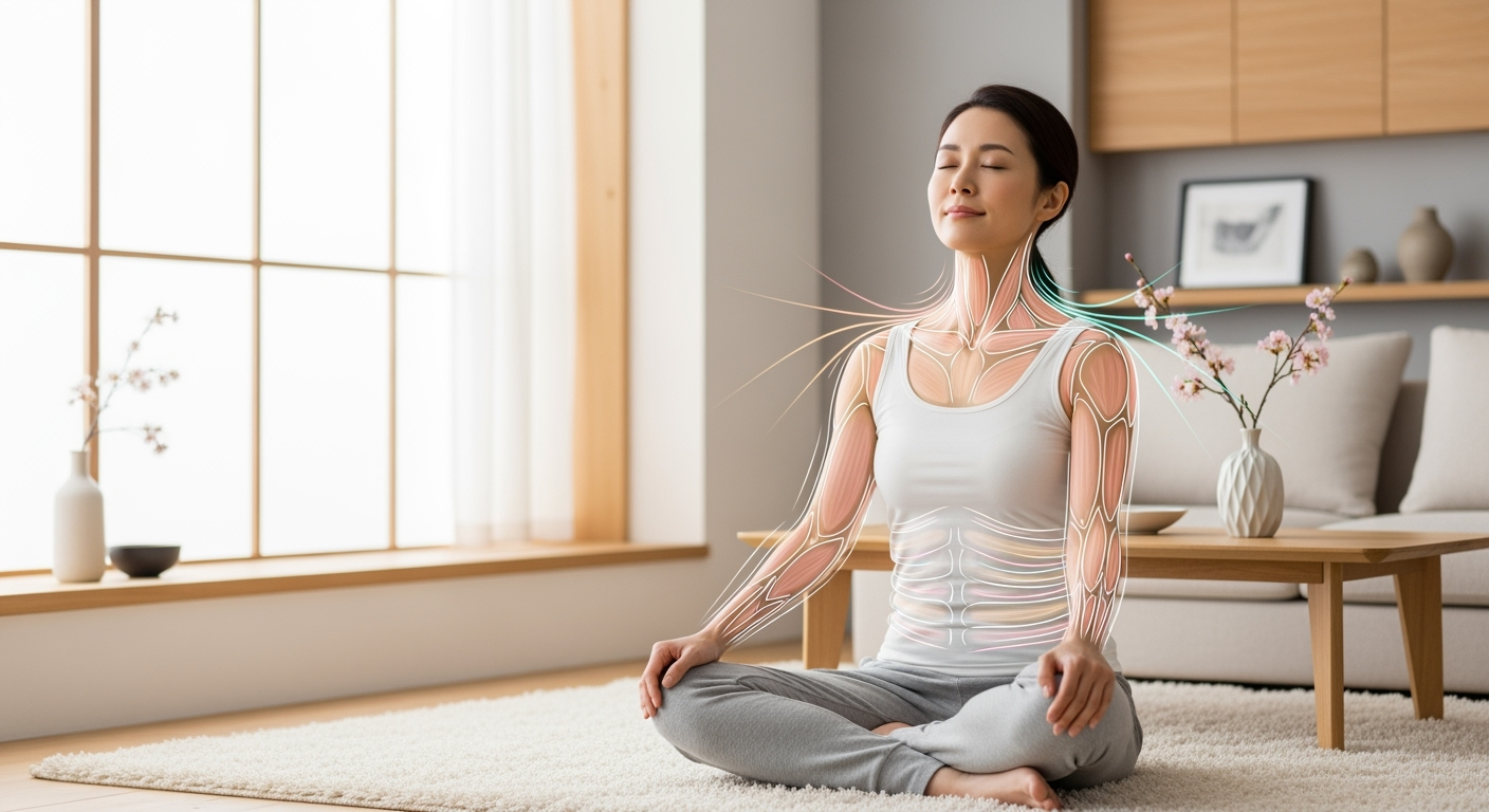 40代女性が5分でできる「筋弛緩法」とは？肩と顎の力を抜くだけで変わる簡単セルフケア