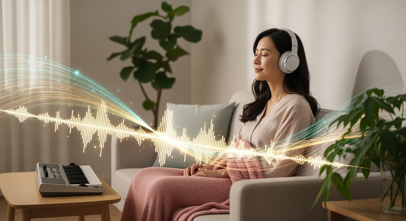 忙しい40代でも1日5分｜ストレス軽減に役立つ音楽療法の始め方