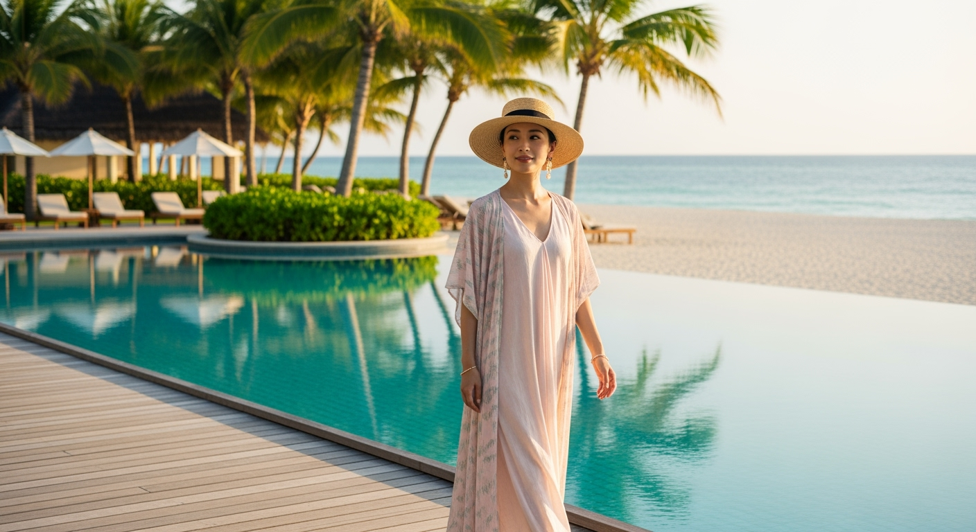 40代でも品よく決まる！リゾートで「素敵」と褒められる大人のUV対策コーデ5選