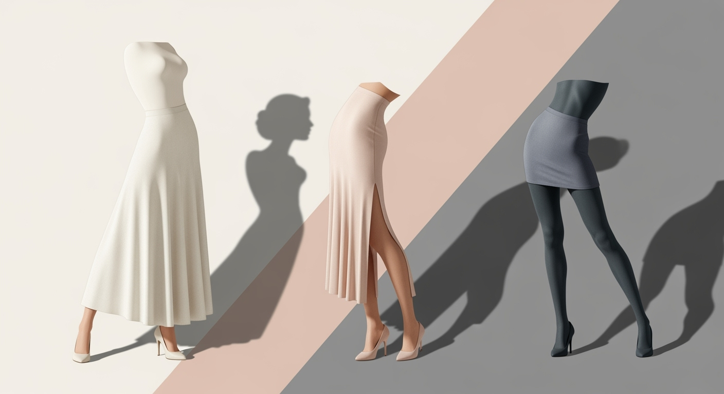 鏡でチェック｜骨格診断「3つの節」で見つける垢抜けスカート丈