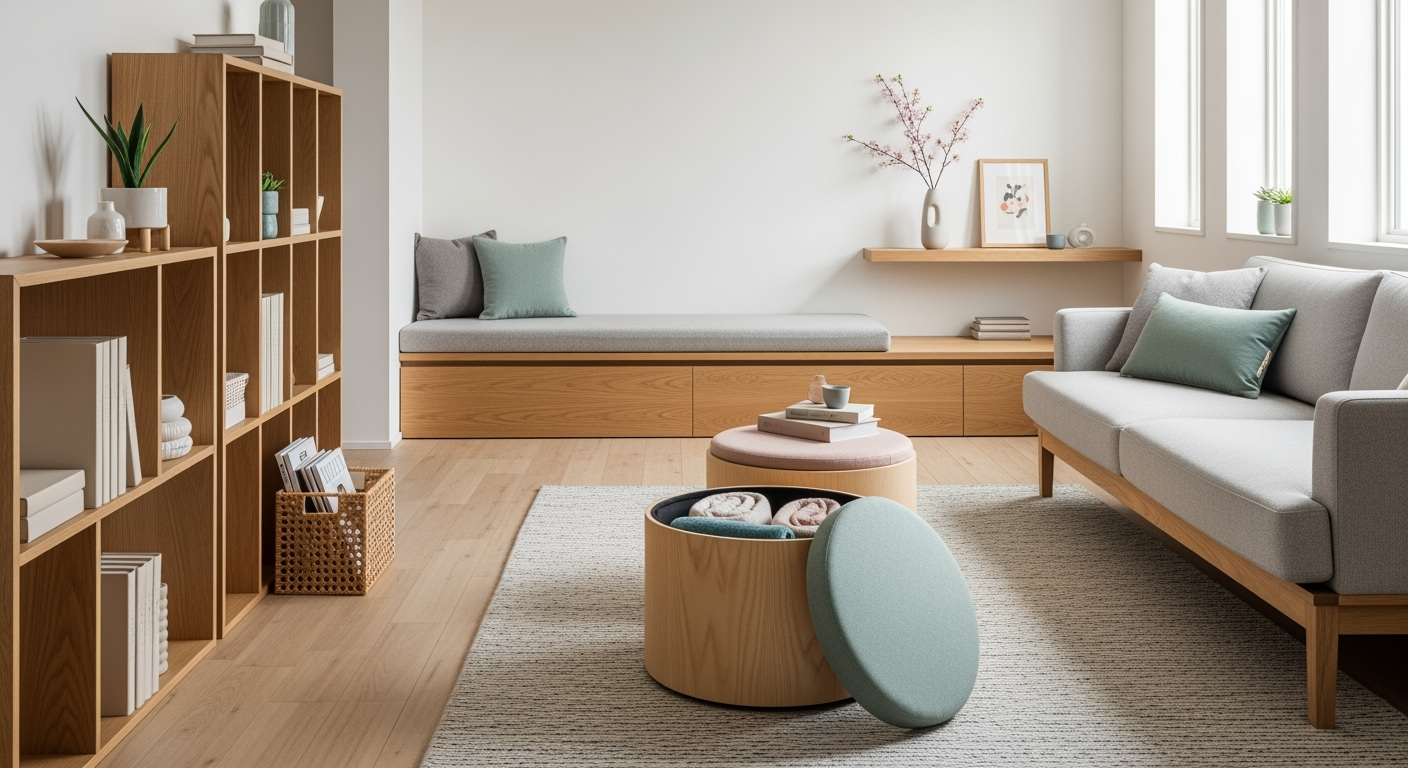 30代・40代女性が実践！収納付き家具で片づけ時間を3分の1に減らす選び方