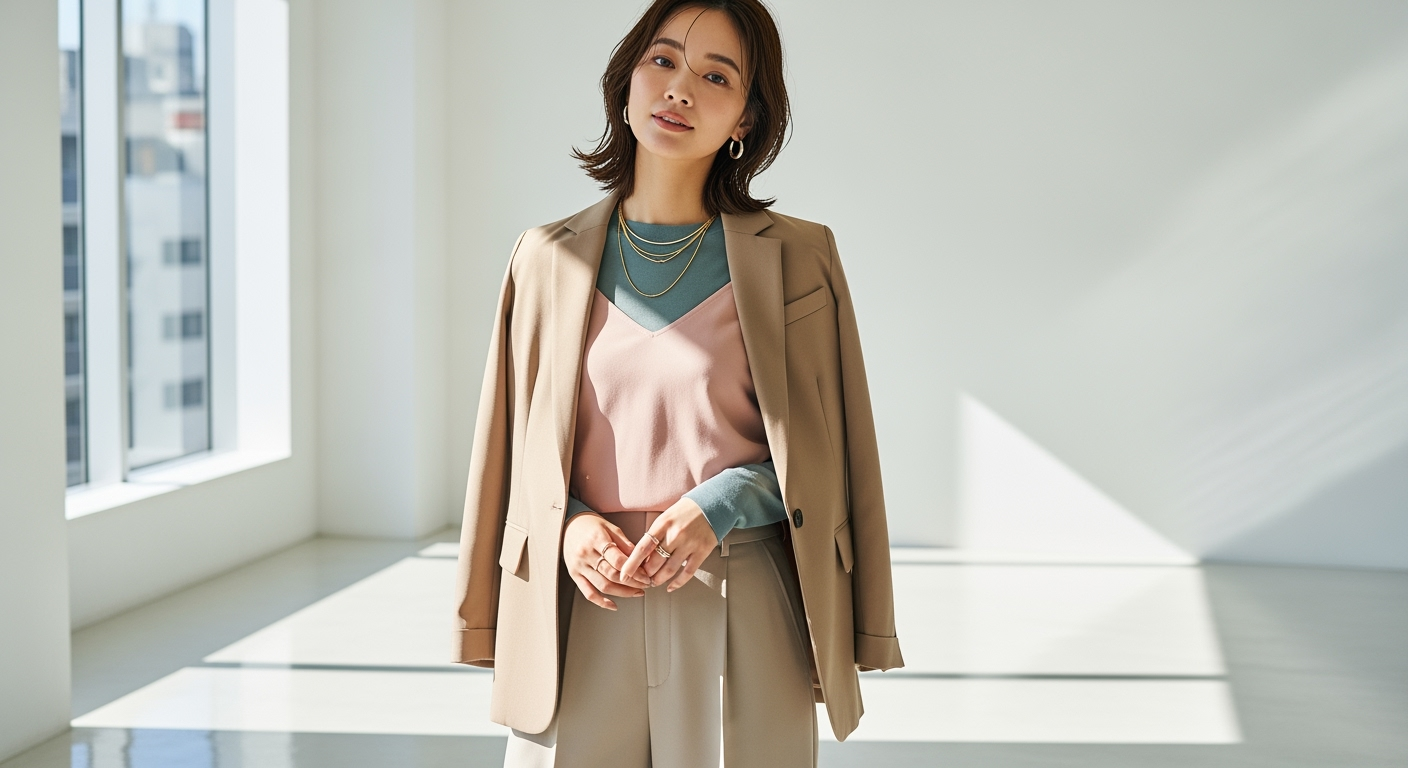 1枚の写真で分かる！40代が「似合うトレンド」を見極める3ステップ