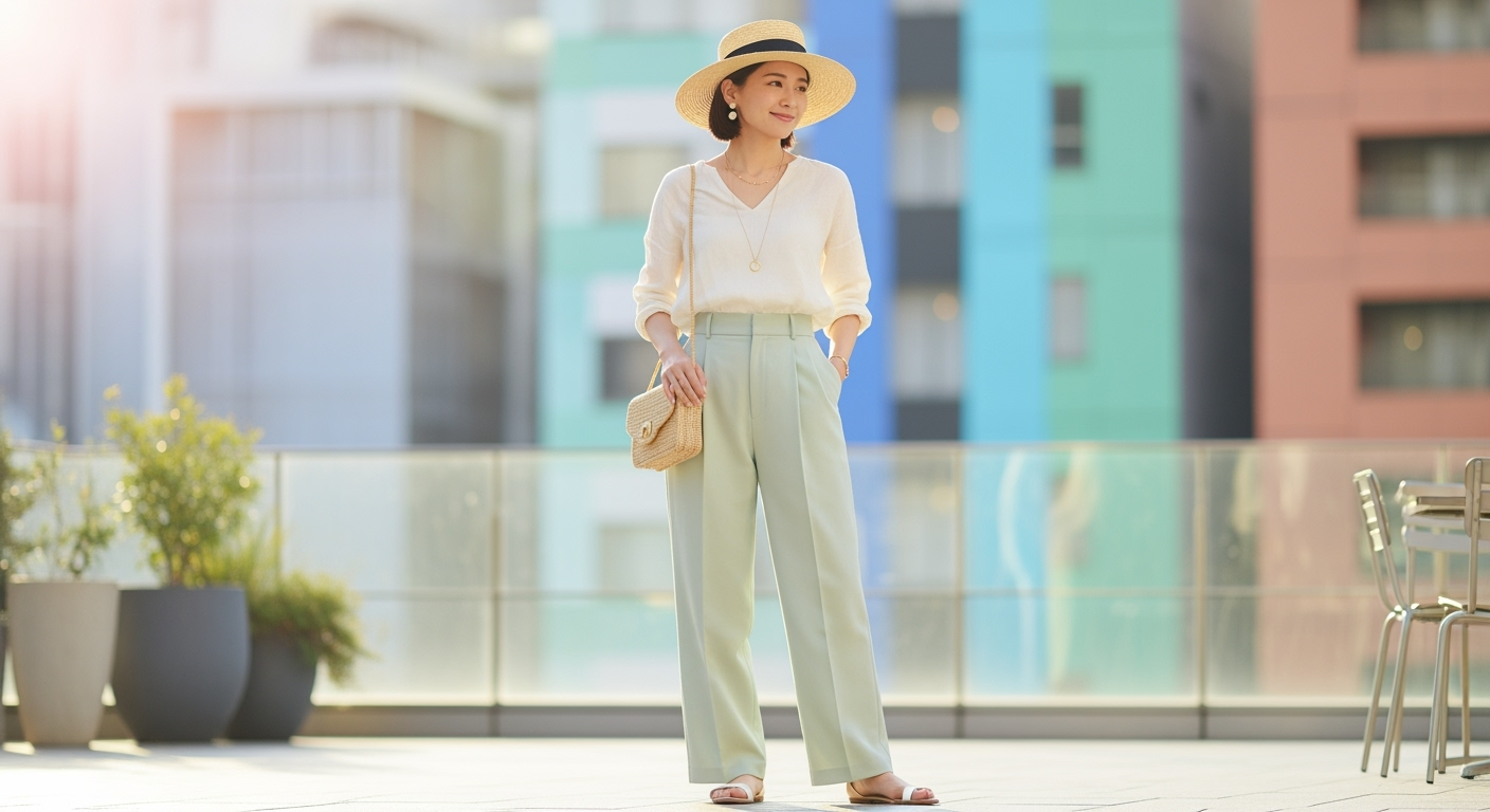 忙しい30代・40代向け「夏の涼しいコーデ」完全攻略法｜素材・色・機能で差がつく3つの秘訣