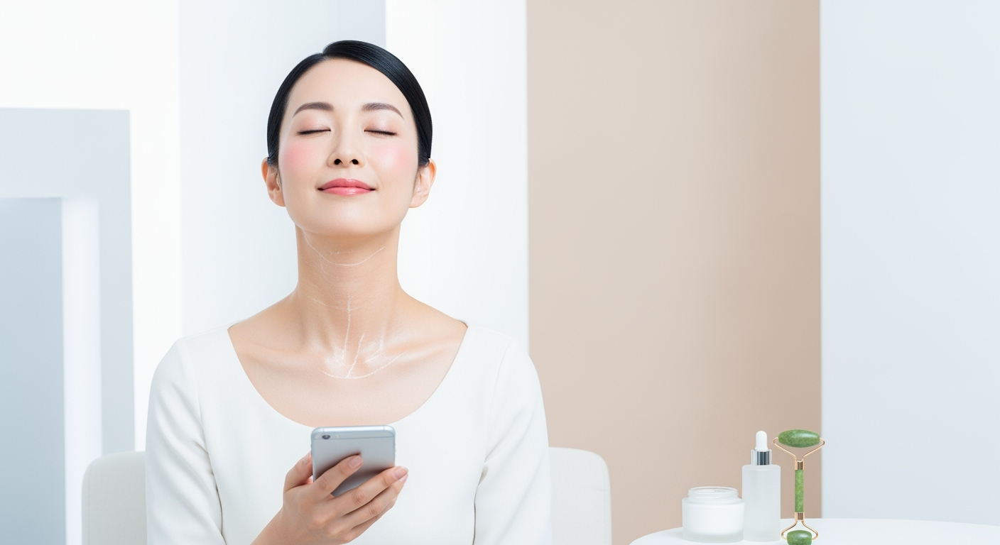 気づいたら首に刻まれた横ジワ…スマホ首が招く老け見えを防ぐ5つの習慣