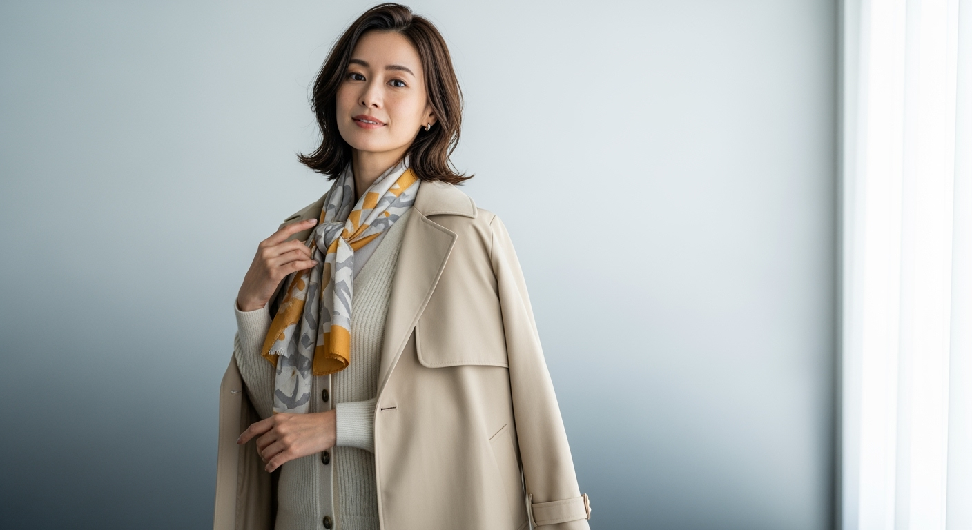 朝晩8℃差でも迷わない！40代が知っておきたい季節の変わり目コーデ術