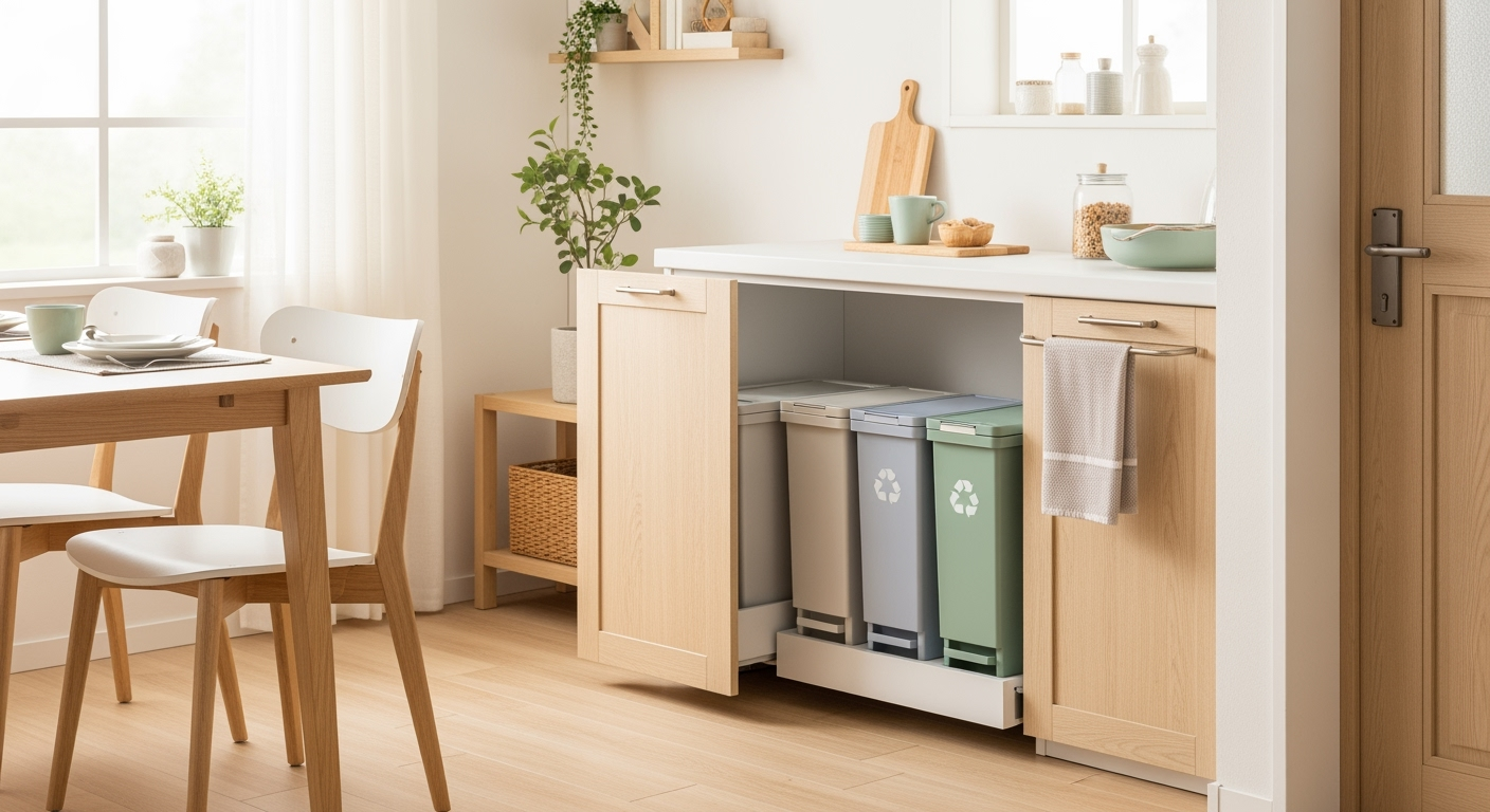 【分別ゴミ箱の配置】手間を3分の1に減らす動線アイデア7選