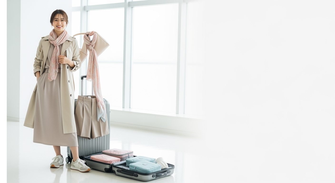 トップス3枚だけで2泊3日を乗り切る！旅コーデ着回し術