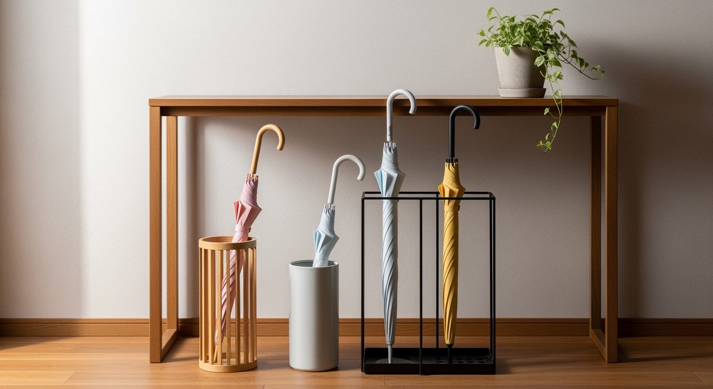 玄関がスッキリ片付く！家族4人分の傘をキレイに収納する3つのコツ