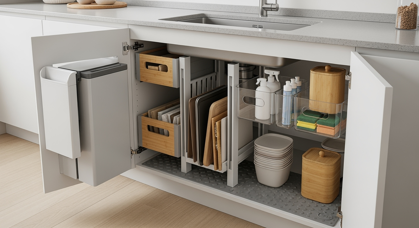 シンク下収納で毎日5分時短！採寸と動線で使いたいモノがすぐ見つかる収納術