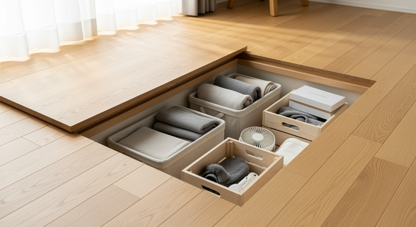 月1回使う物が家を散らかす原因だった！床下収納3つのルールで劇的スッキリ