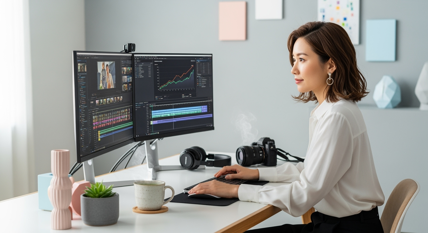 30代40代女性が未経験から動画編集で月10万円稼ぐまでにやった3つのこと