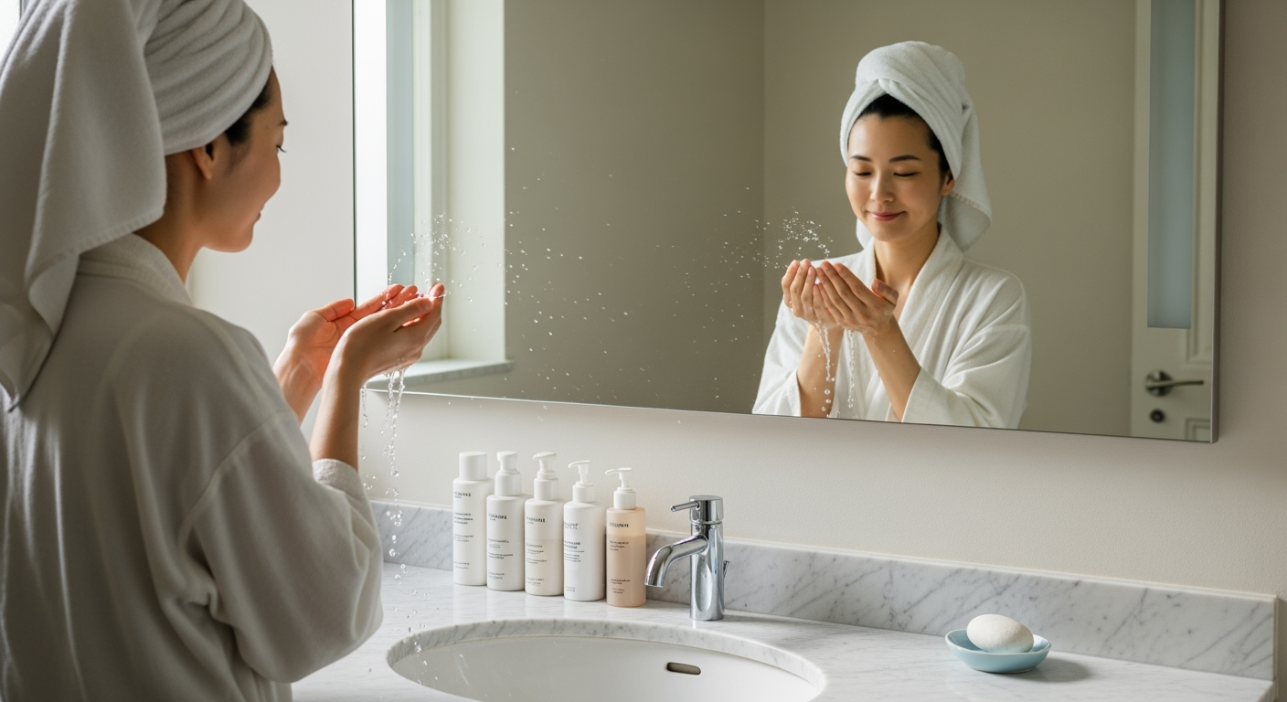 朝の洗顔「水だけ」で本当にいい？40代が知るべき肌タイプ別の見極め方