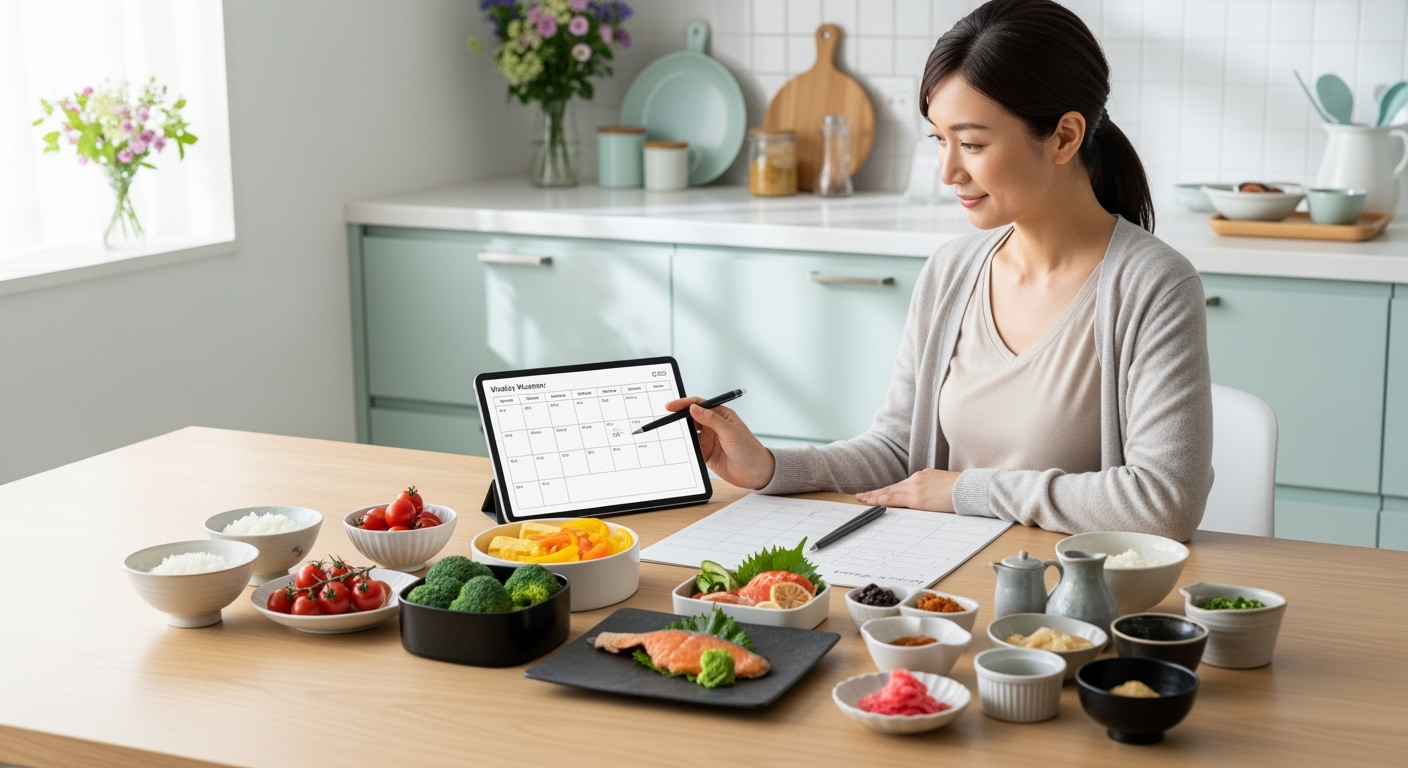 忙しい40代主婦が実践中！1週間分の献立を15分で決める「枠」の作り方